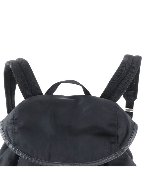 Prada Tessuto Nylon Triangle Logo Leather Backpack main image 4